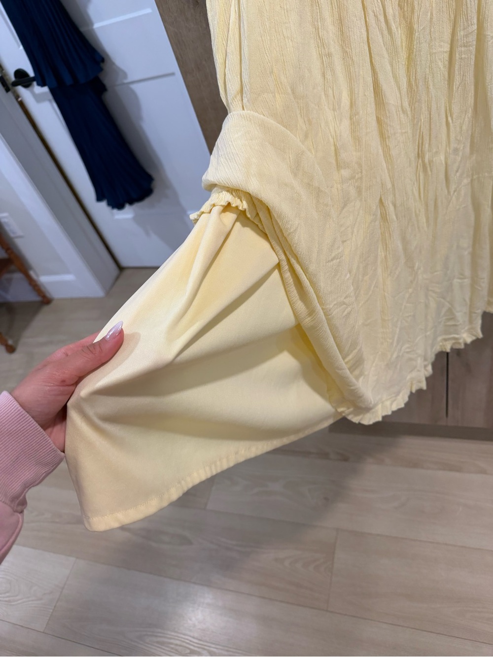 Butter yellow Two-Piece Set - Smocked Crop Top & Maxi Skirt - Picture 6 of 8
